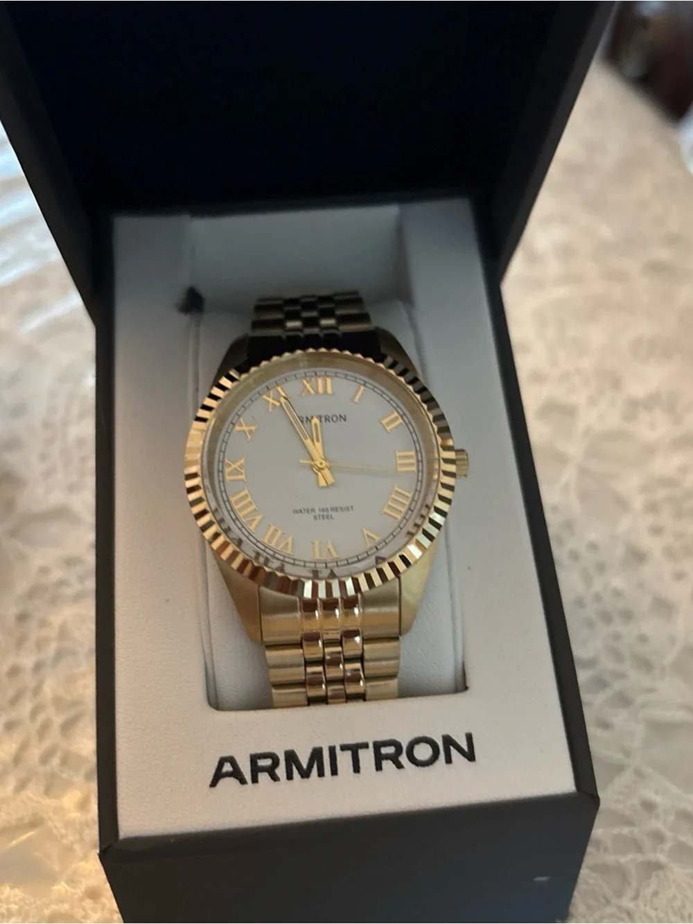 Armitron Gold and White womens Dress Bracelet Watch